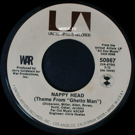 War - Slippin' Into Darkness / Nappy Head (Theme From "Ghetto Man") side B