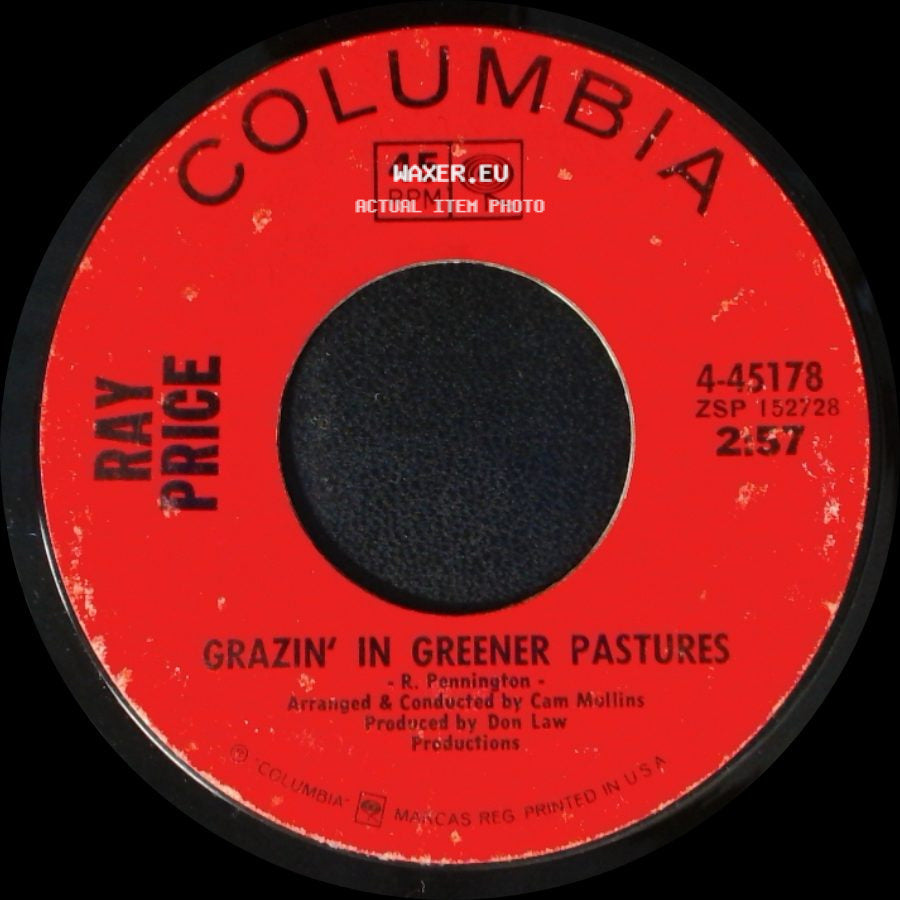 Ray Price - For The Good Times / Grazin' In Greener Pastures side B
