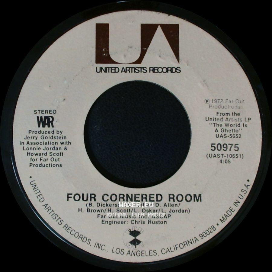 War - Four Cornered Room / The World Is A Ghetto side A