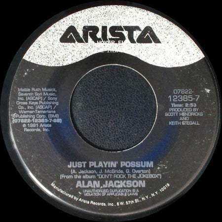Alan Jackson - Dallas / Just Playin' Possum side B