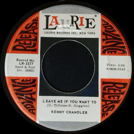 Kenny Chandler - I'll Be Home / Leave Me If You Want To side B