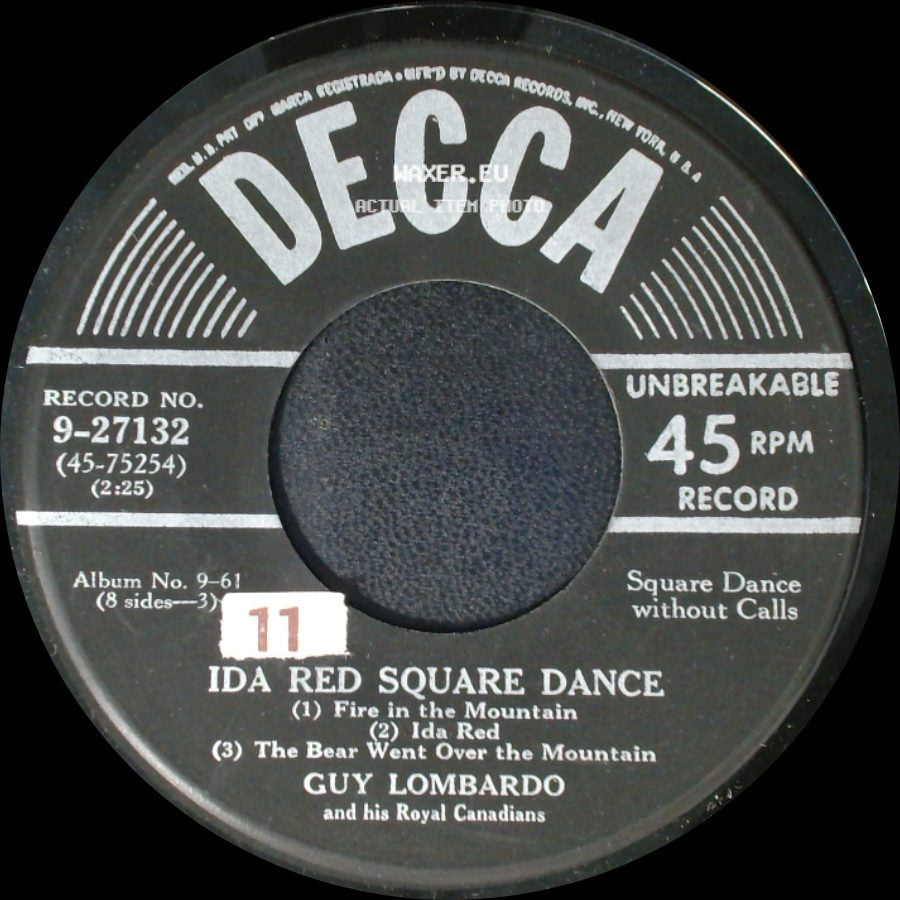 Guy Lombardo And His Royal Canadians - Ida Red Square Dance / Virginia Reel Square Dance side A