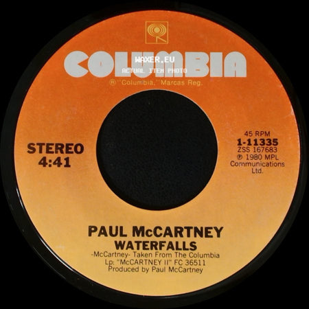 Paul Mccartney - Check My Machine / Waterfalls side B