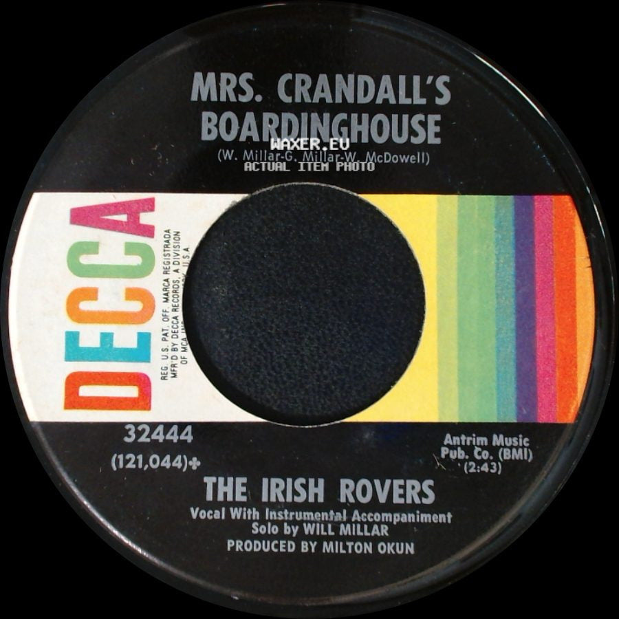 The Irish Rovers - Lily The Pink / Mrs. Crandall's Boardinghouse side B
