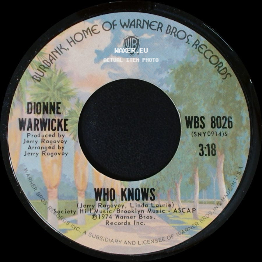 Dionne Warwicke - Sure Thing / Who Knows side B