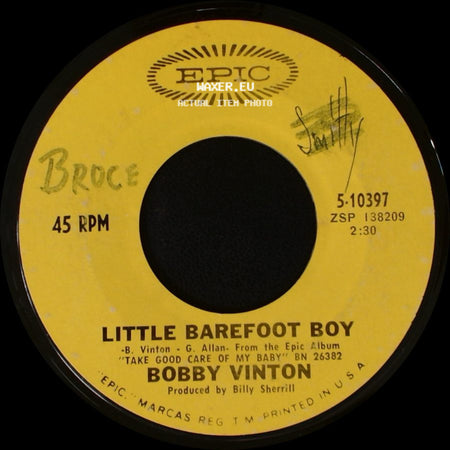 Bobby Vinton - I Love How You Love Me / Little Barefoot Boy side B