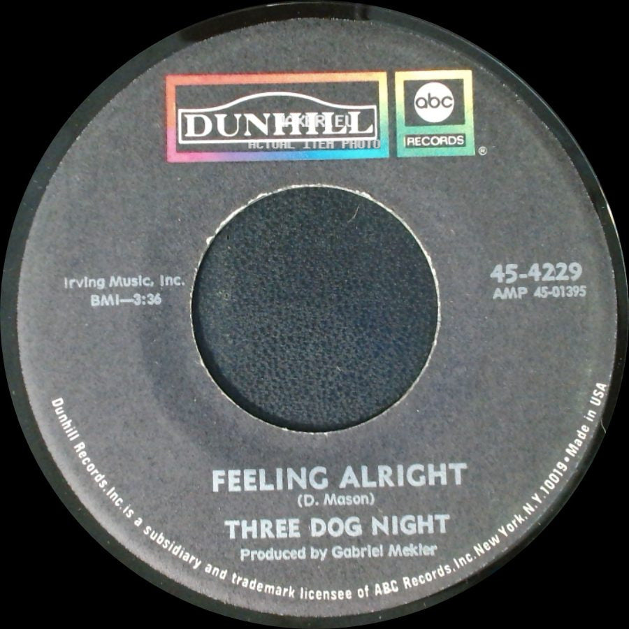 Three Dog Night - Feeling Alright / Celebrate side A