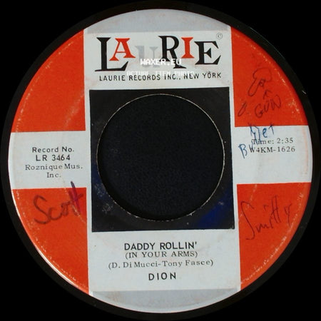 Dion - Abraham, Martin And John / Daddy Rollin' (In Your Arms) side B