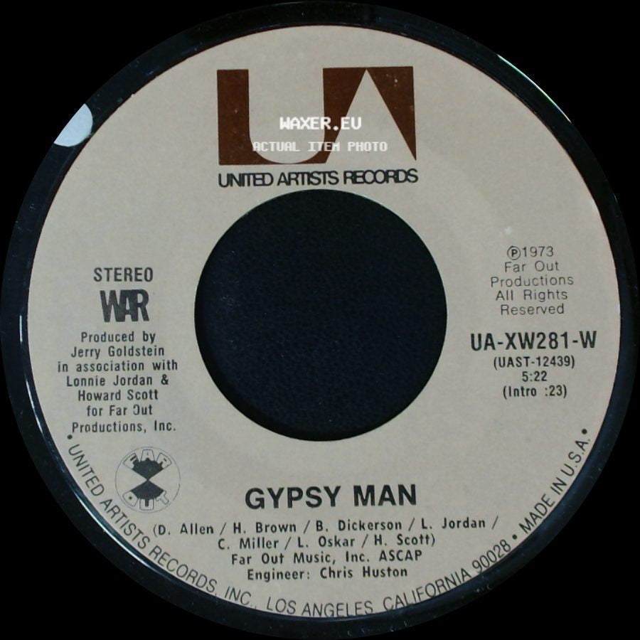 War - Gypsy Man / Deliver The Word side A