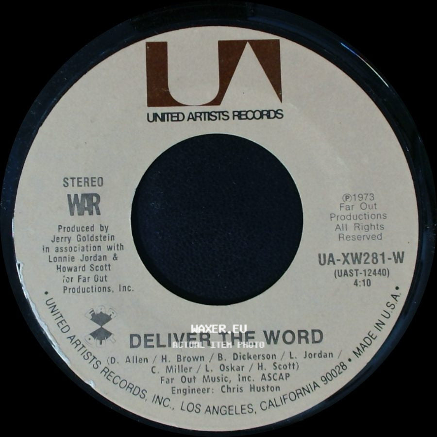 War - Gypsy Man / Deliver The Word side B