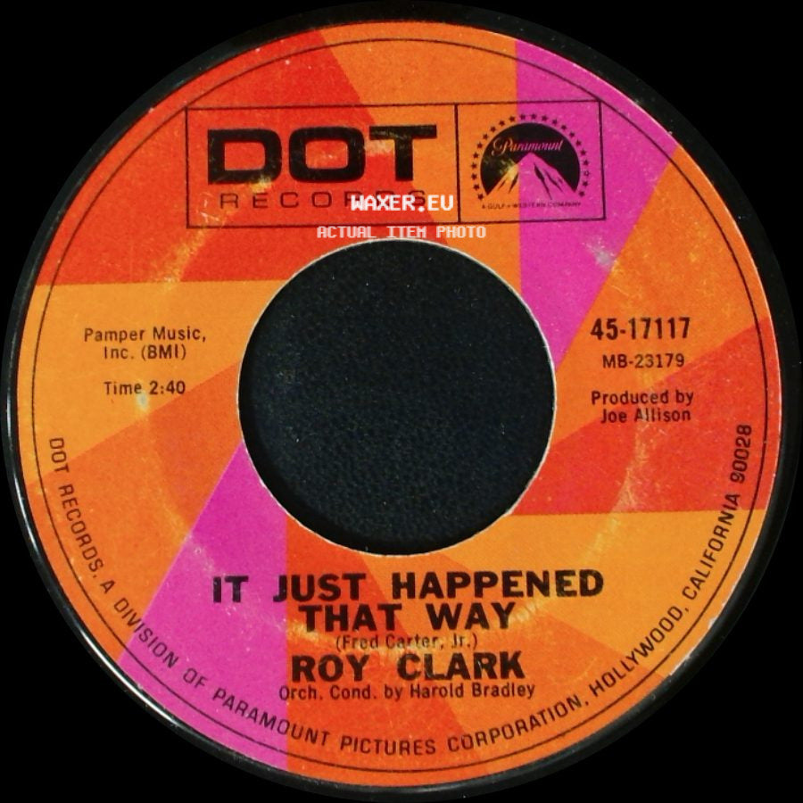 Roy Clark - Do You Believe This Town / It Just Happened That Way side B