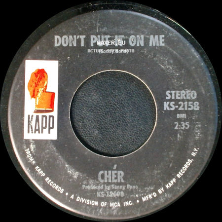 Chér - Don't Put It On Me / The Way Of Love side A