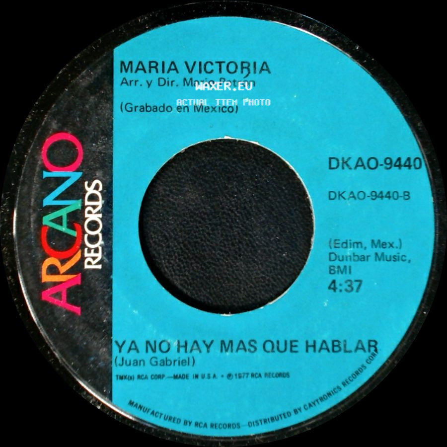 Maria Victoria - Ya No Hay Mas Que Hablar / Yo Se Que Esta En Tu Corazon side A