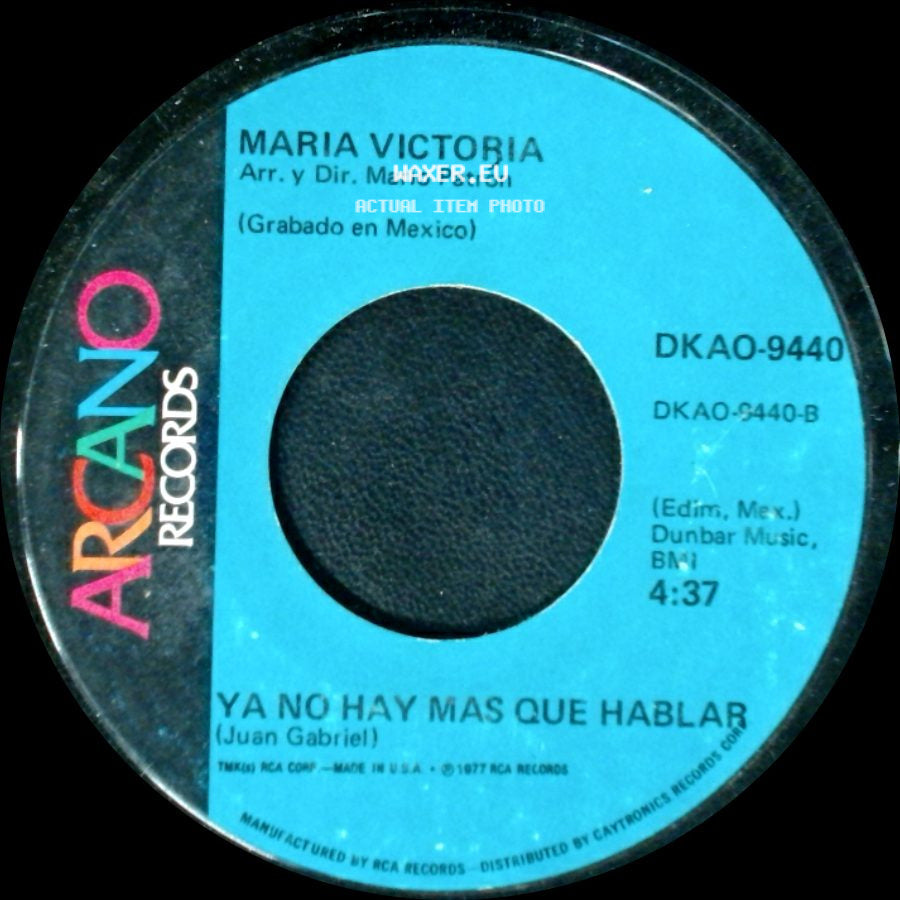 Maria Victoria - Ya No Hay Mas Que Hablar / Yo Se Que Esta En Tu Corazon side A