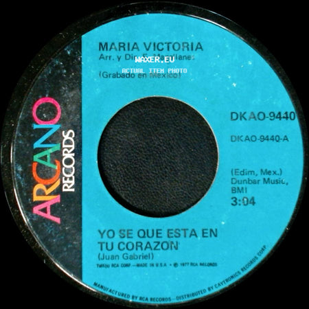 Maria Victoria - Ya No Hay Mas Que Hablar / Yo Se Que Esta En Tu Corazon side B