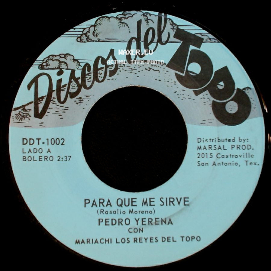 Pedro Yerena Con Mariachi Los Reyes Del Topo - Para Que Me Sirve / Diez Años side A