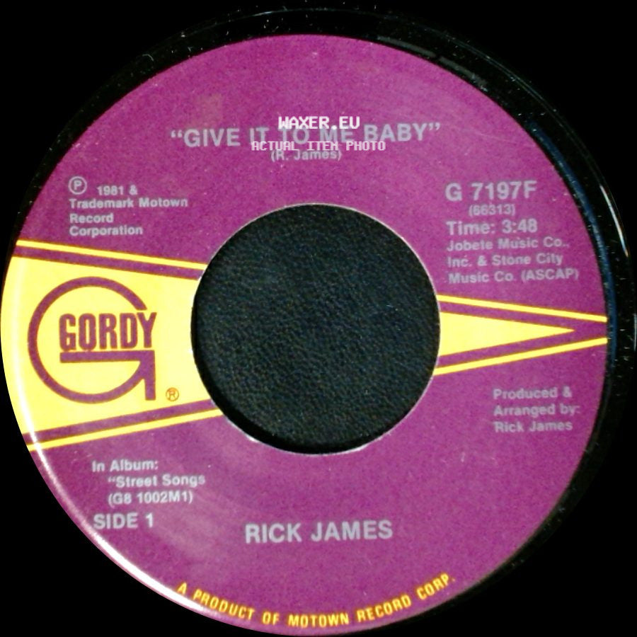 Rick James - Give It To Me Baby / Don't Give Up On Love side A