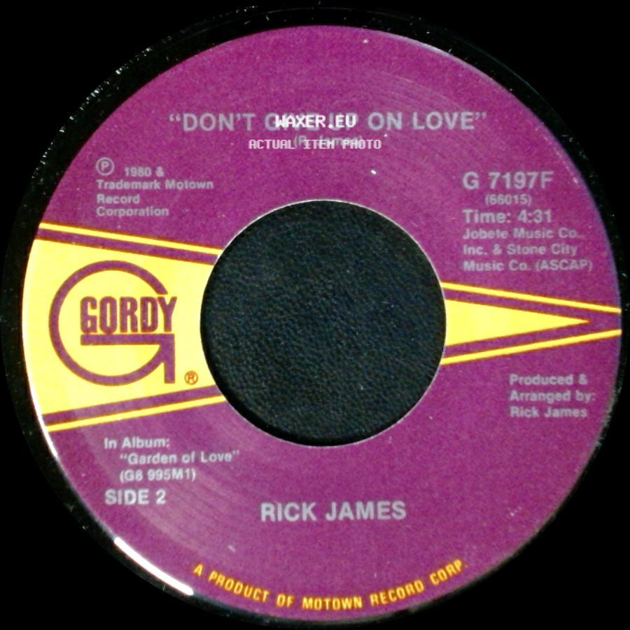 Rick James - Give It To Me Baby / Don't Give Up On Love side B