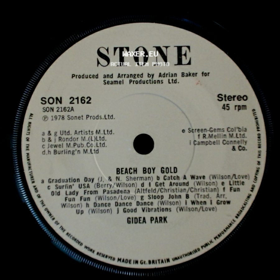 Gidea Park / Beach Boy Gold - Lady Be Good / Gidea Park side B