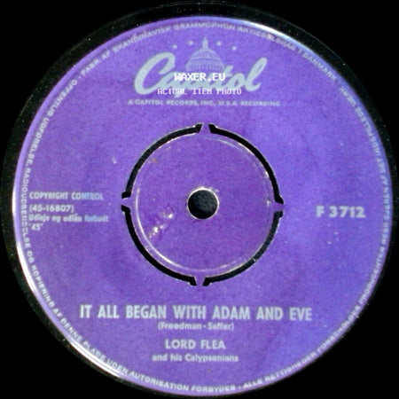 Lord Flea And His Calypsonians - It All Began With Adam And Eve / Donkey Bray side A