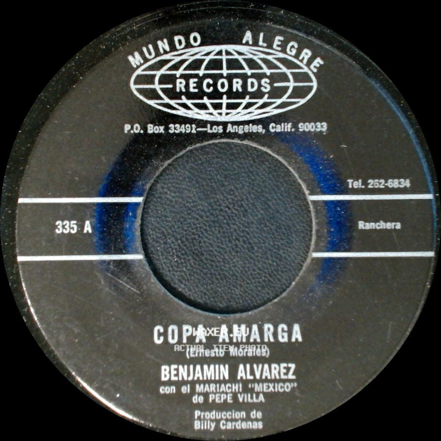 Benjamin Alvarez - Tomando Para Olvidarte / Copa Amarga side B