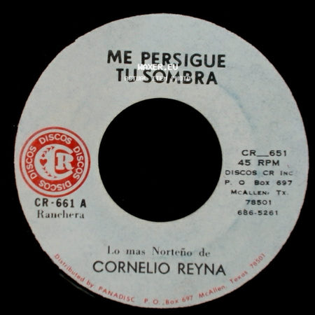 Cornelio Reyna - Me Persigue Tu Sombra / En Invierno side A