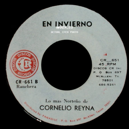 Cornelio Reyna - Me Persigue Tu Sombra / En Invierno side B