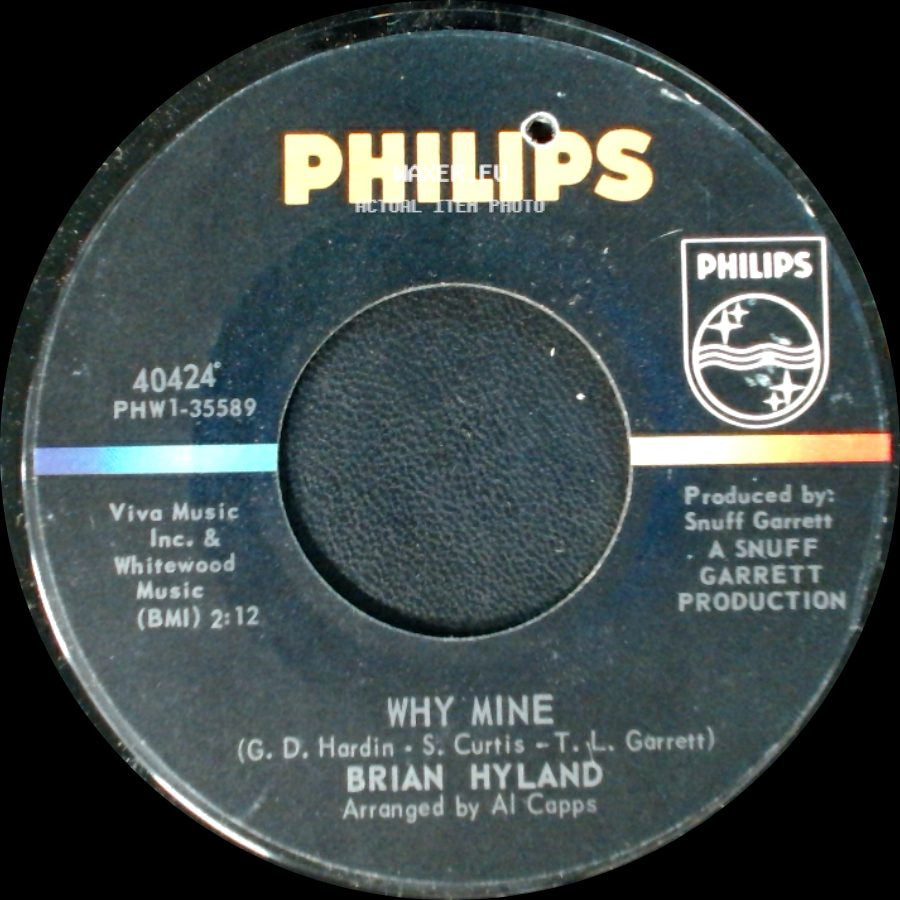 Brian Hyland - Hung Up In Your Eyes / Why Mine side B