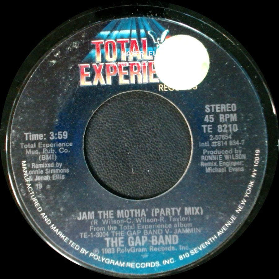 The Gap Band - Jam The Motha' (Munchkin People) / Jam The Motha' (Party Mix) side B