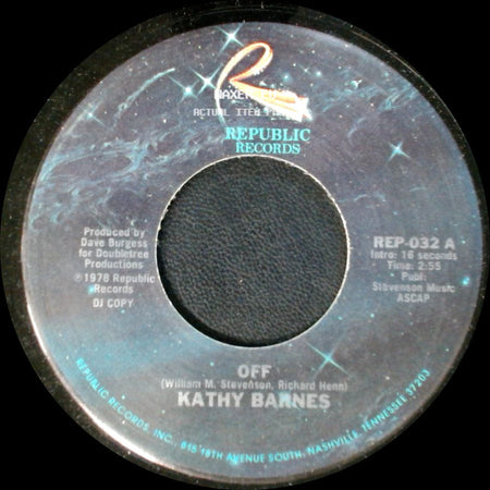 Kathy Barnes - Off / Off side A