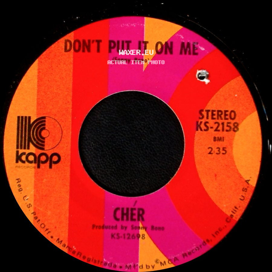 Chér / Cher - The Way Of Love / Don't Put It On Me side B