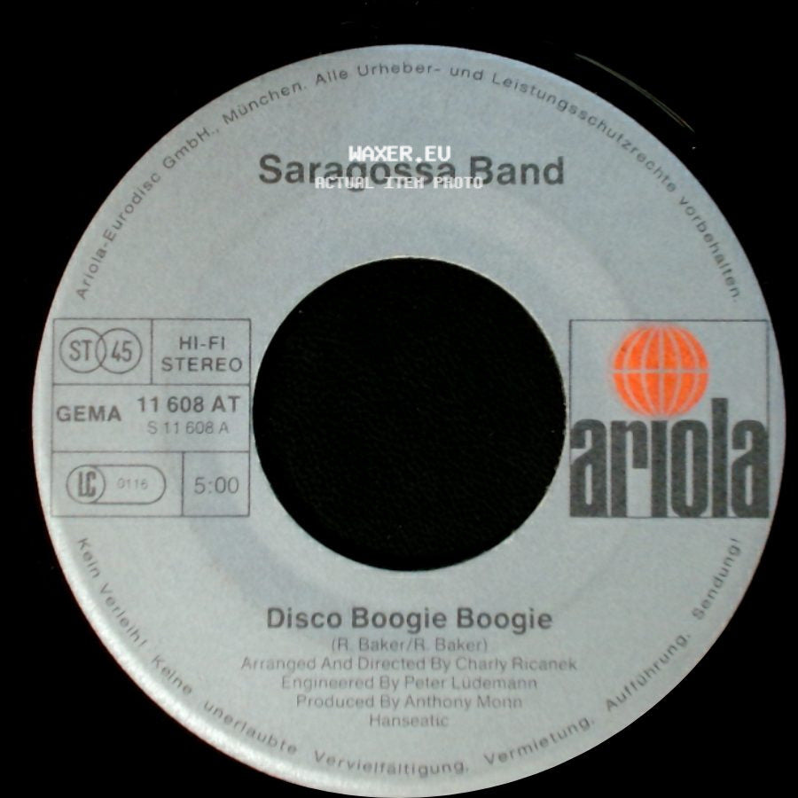 Saragossa Band - Disco Boogie Boogie / Goumbé Bou Bakhe side A