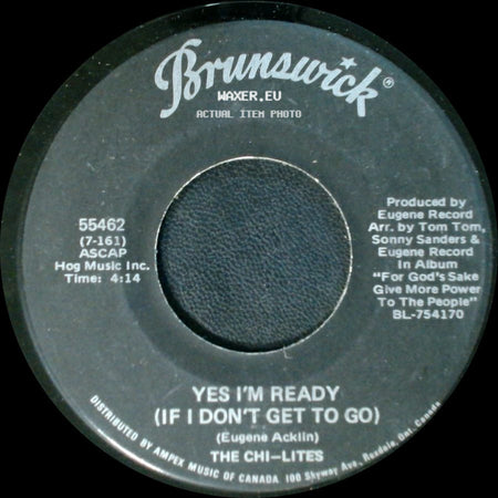 The Chi-Lites - Have You Seen Her / Yes I'm Ready (If I Don't Get To Go) side B