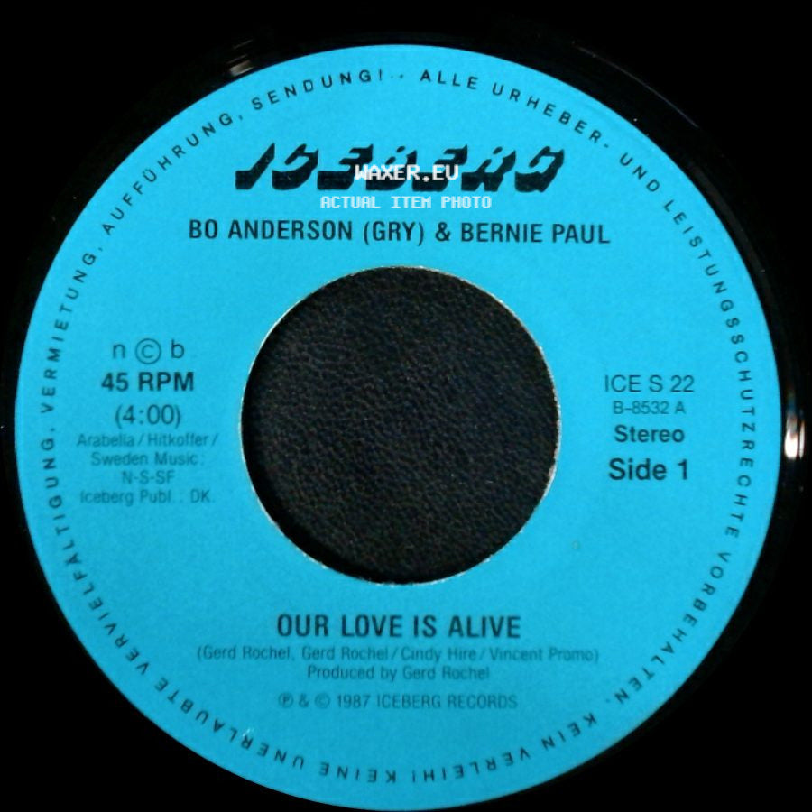 Bo Anderson (Gry) & Bernie Paul - Our Love Is Alive / Lovin' You side A