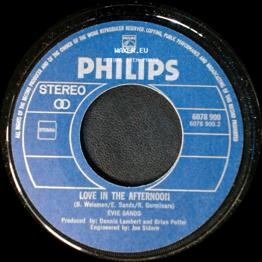Evie Sands - The Way You Do The Things You Do / Love In The Afternoon side B