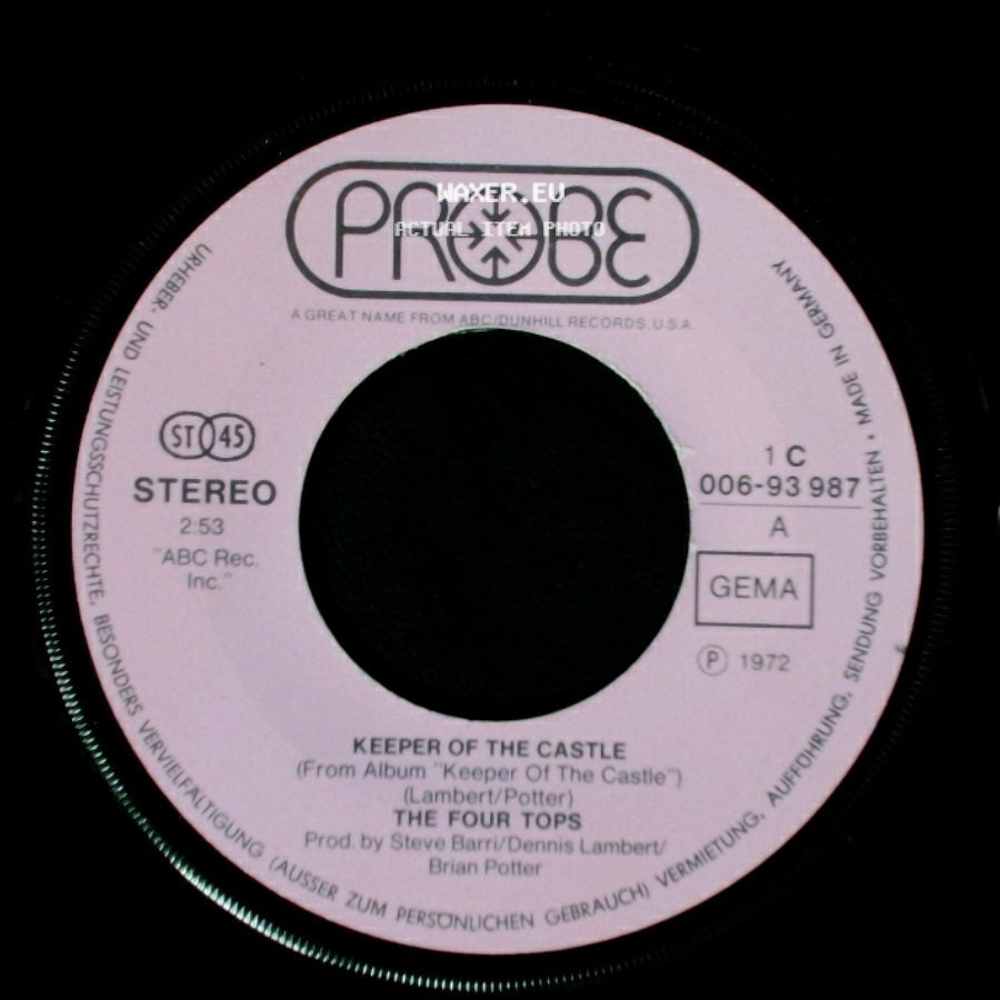 The Four Tops - Keeper Of The Castle / Jubilee With Soul side A