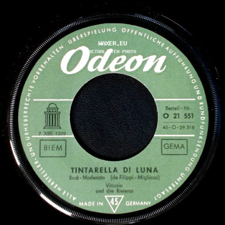 Vittorio Und Die Rivieras - Tintarella Di Luna / Non Sei Felice side A