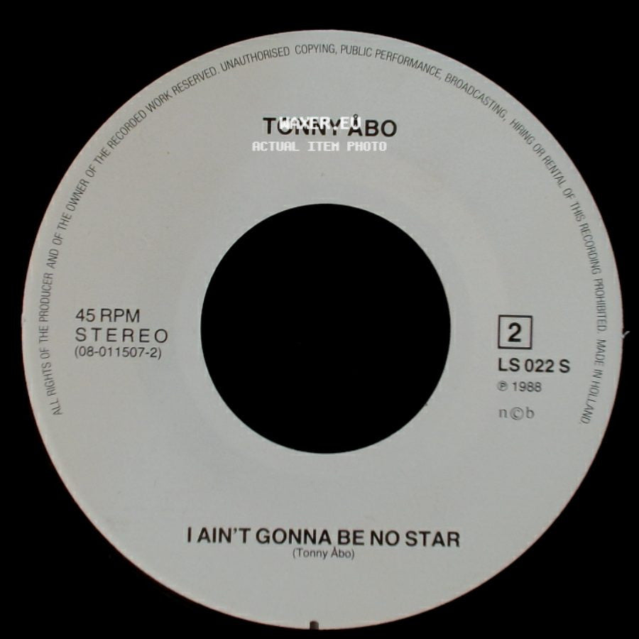 Tonny Åbo - I Ain't Gonna Be No Star / Henderson Road side A