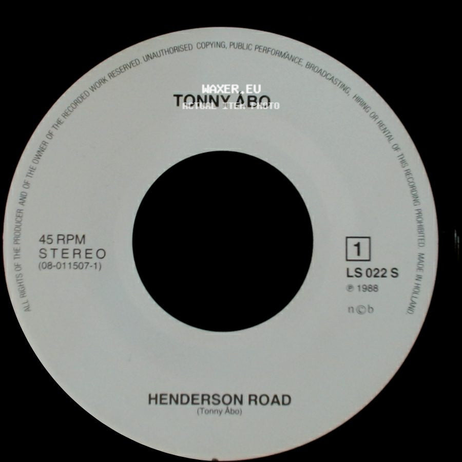 Tonny Åbo - I Ain't Gonna Be No Star / Henderson Road side B