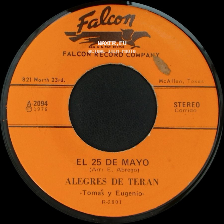 Alegres De Teran - Tomas Y Eugenio / Alegres De Teran - Los Dos Contrabandistas / El 25 De Mayo side B