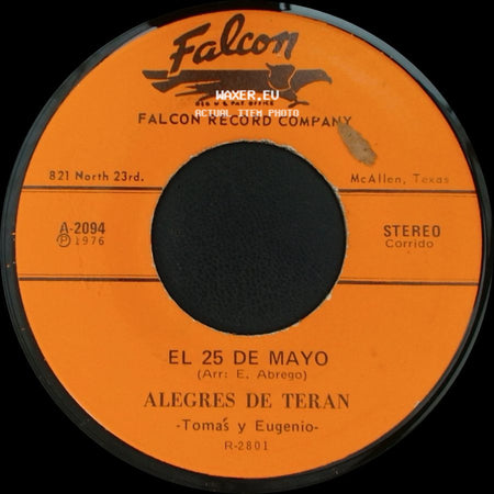 Alegres De Teran - Tomas Y Eugenio / Alegres De Teran - Los Dos Contrabandistas / El 25 De Mayo side B