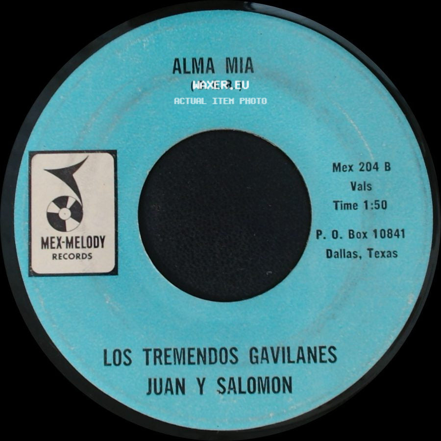 Los Tremendos Gavilanes Juan Y Salomon - El Mar Y La Esperanza (Poncho Villa Gomez) / Alma Mia side B