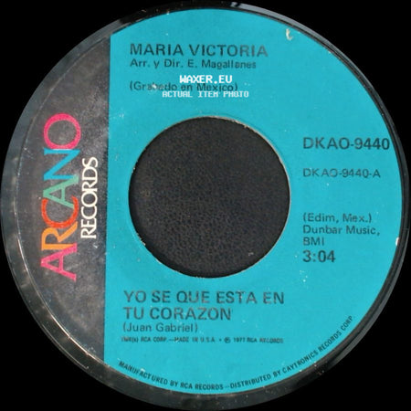 Maria Victoria - Yo Se Que Esta En Tu Corazon / Ya No Hay Mas Que Hablar side A