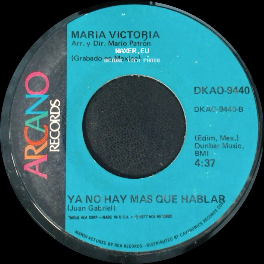 Maria Victoria - Yo Se Que Esta En Tu Corazon / Ya No Hay Mas Que Hablar side B