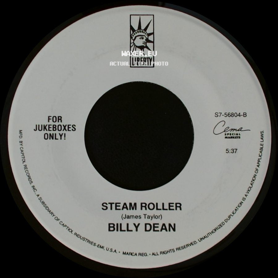 Billy Dean - Tryin' To Hide A Fire In The Dark / Steam Roller side B