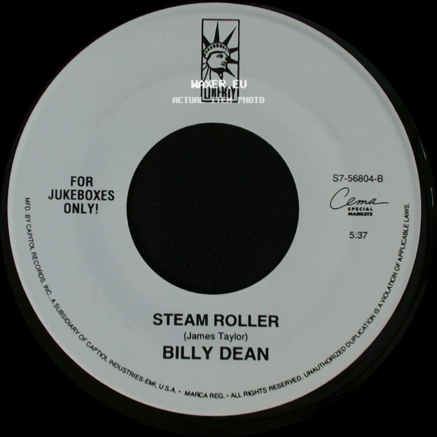 Billy Dean - Tryin' To Hide A Fire In The Dark / Steam Roller side B