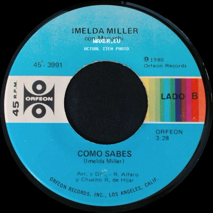 Imelda Miller Con Mariachi - Jilguero Canta Jilguero / Como Sabes side B