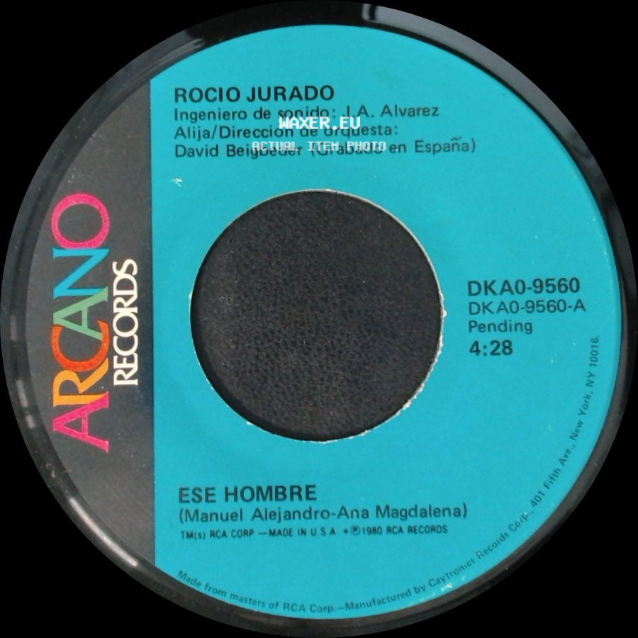 Rocio Jurado - Algo Se Me Fue Contigo / Ese Hombre side B