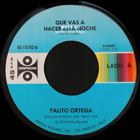 Palito Ortega - Que Vas A Hacer Esta Noche / En Este Fin De Semana side A
