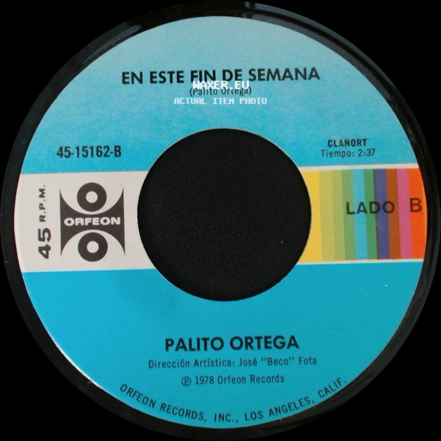 Palito Ortega - Que Vas A Hacer Esta Noche / En Este Fin De Semana side B